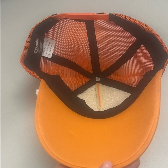 Orange Crush Women's Floral trucker baseball Cap - Picture 5 of 9